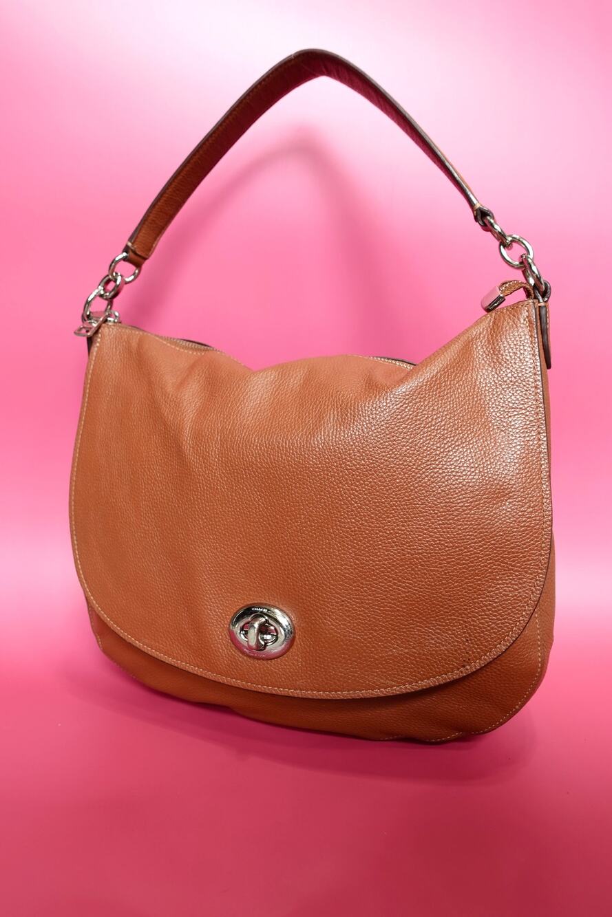 Coach Brown Turnlock Hobo